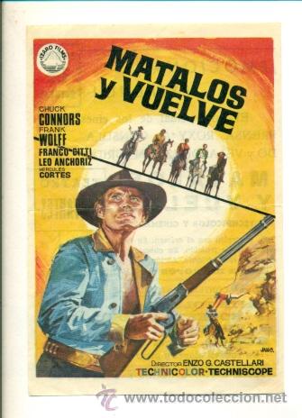 Cine: MATALOS Y VUELVE - PROGRAMA ORIGINAL CON PUBLICIDAD - - Foto 1