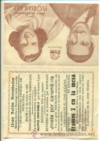 Cine: ERAMOS 7 EN LA MESA - PROGRAMA ORIGINAL CON PUBLICIDAD - - Foto 2