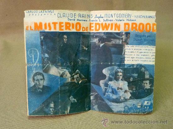 Cine: PROGRAMA DE CINE, EL MISTERIO DE EDWIN DROOD, ORIGINAL, SIN PUBLICIDAD - Foto 2