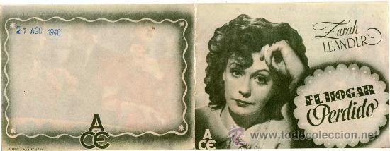 Cine: PROGRAMA CINE DOBLE - EL HOGAR PERDIDO - ZARAH LEANDER - HANS STUWE - - Foto 2