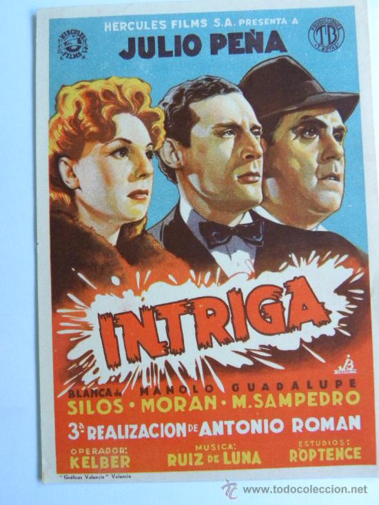 Flyers Publicitaires de Films Anciens: 5 Programas Mano Intriga Ojos Msteriosos Londres (Hercules Films) Melodias Prohibidas (Helios Films)