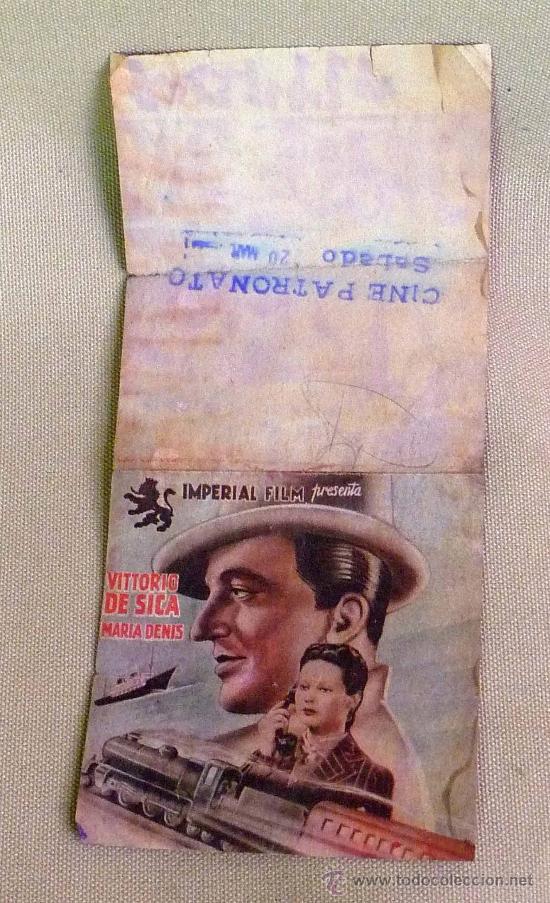 Cine: PROGRAMA DE CINE, ORIGINAL, PARTIR, VITTORIO DE SICA, MARIA DENIS - Foto 3