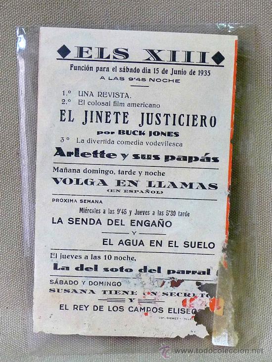 Cine: PROGRAMA DE CINE DOBLE, ORIGINAL, ARLETTE Y SUS PAPAS, MAX DEARLY, 1935 - Foto 2
