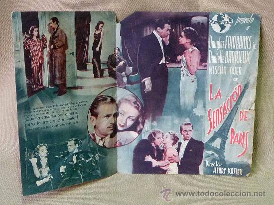 Cine: PROGRAMA DE TEATRO, LA SENSACION DE PARIS - Foto 2