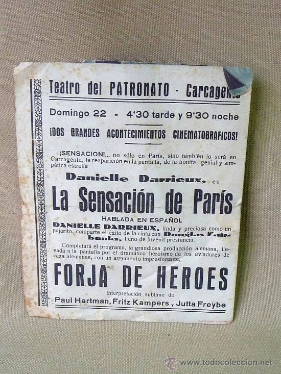 Cine: PROGRAMA DE TEATRO, LA SENSACION DE PARIS - Foto 3