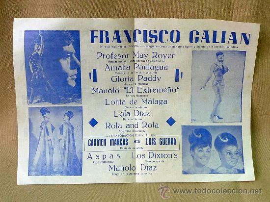 Cine: PROGRAMA DE TEATRO, TEATRO CHAPI 1966, FRANCISCO GALIAN, CANCIONES DE PRIMAVERA - Foto 2