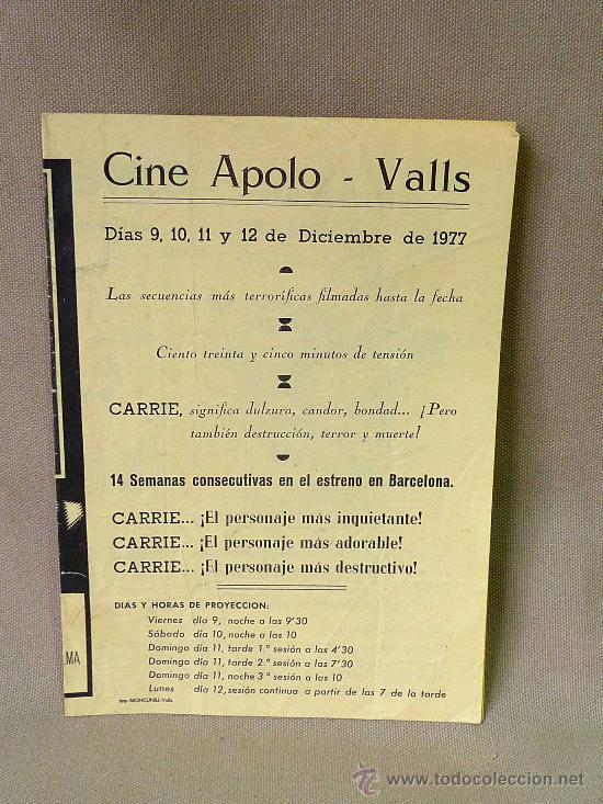 Cine: PROGRAMA DE CINE, CARRIE, 1977 - Foto 3