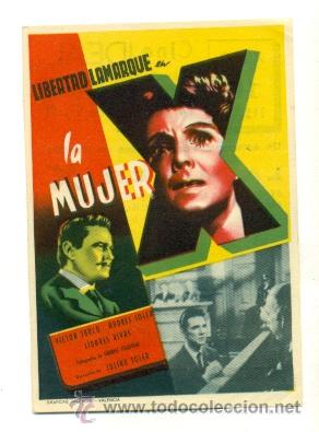 Cine: MUJER X - LIBERTAD LAMARQUE - PROGRAMA ORIGINAL CON PUBLICIDAD - Foto 1