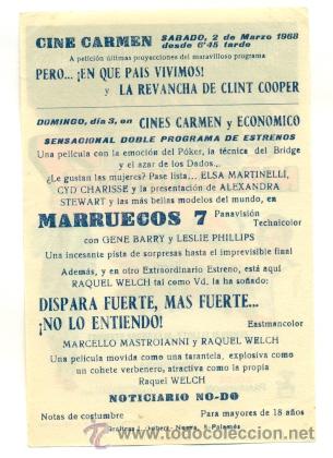 Cine: MARRUECOS 7 - PROGRAMA ORIGINAL CON  PUBLICIDAD - IMPECABLE - Foto 2
