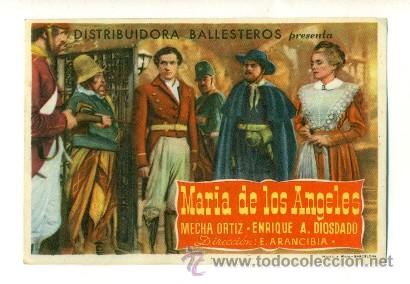 Cine: MARIA DE LOS ANGELES   - PROGRAMA ORIGINAL CON  PUBLICIDAD - - Foto 1
