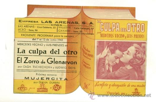 Cine: CULPA DEL OTRO  - PROGRAMA ORIGINAL CON  PUBLICIDAD - - Foto 1