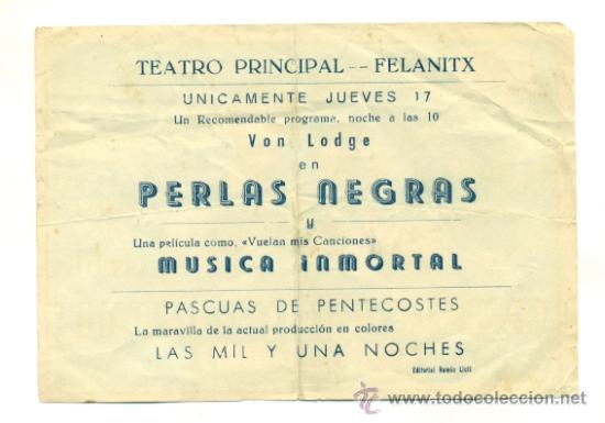 Cine: MUSICA INMORTAL  - PROGRAMA ORIGINAL CON  PUBLICIDAD - - Foto 2