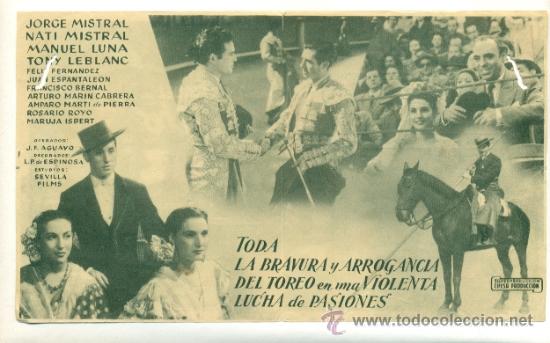 Cine: CURRITO DE LA CRUZ  - PROGRAMA ORIGINAL CON  PUBLICIDAD - - Foto 2