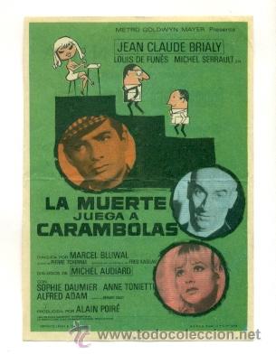 Cine: MUERTE JUEGA A CARAMBOLAS  - PROGRAMA ORIGINAL CON  PUBLICIDAD - - Foto 1