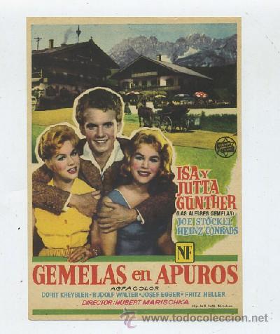  Flyers Publicitaires de films Anciens: PROGRAMA DE CINE: GEMELAS EN APUROS PC-1130 ,5