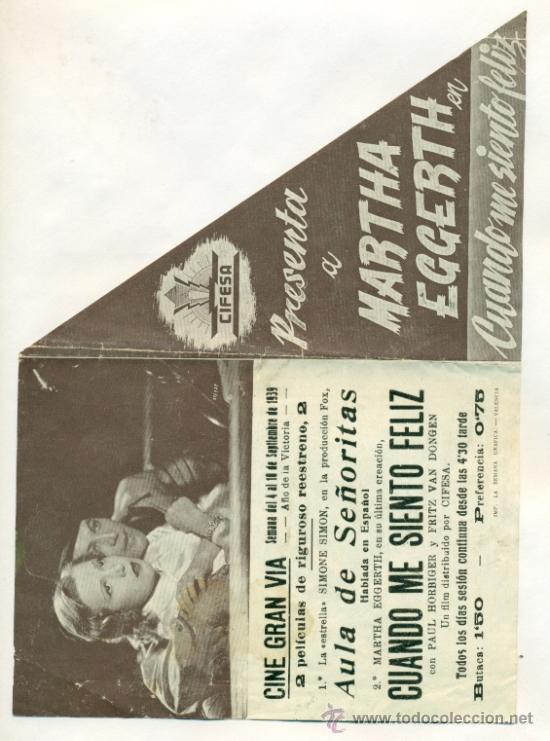 Cine: CUANDO ME SIENTO FELIZ - PROGRAMA ORIGINAL CON PUBLICIDAD - - Foto 2