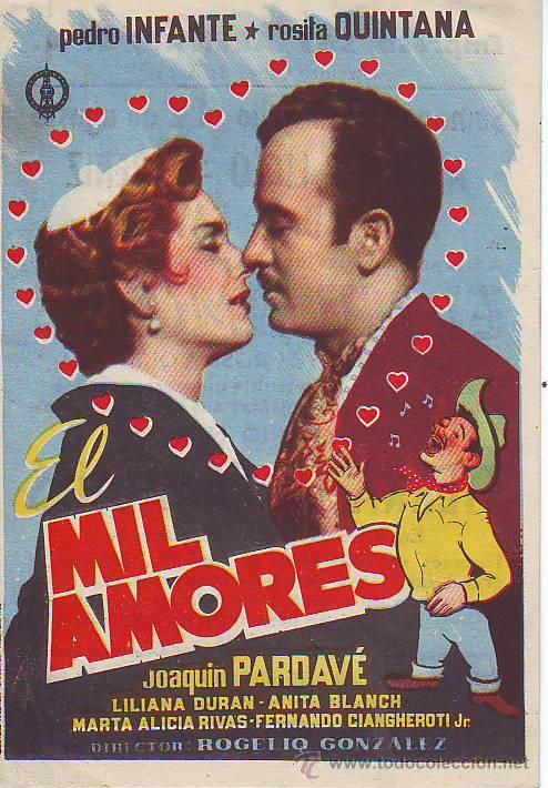 Foglietti di film di film antichi di cinema: EL MIL AMORES