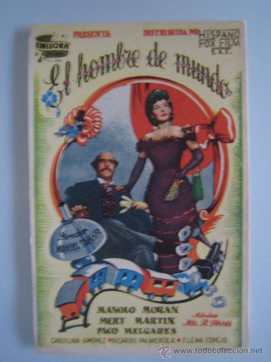 Kino: Folleto de mano - el hombre de mundo - fox manolo moran mery martyn emisora films