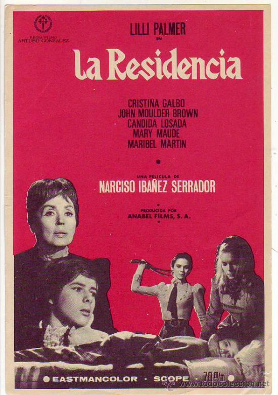 Folhetos de m&atilde;o de filmes antigos de cinema: la residencia