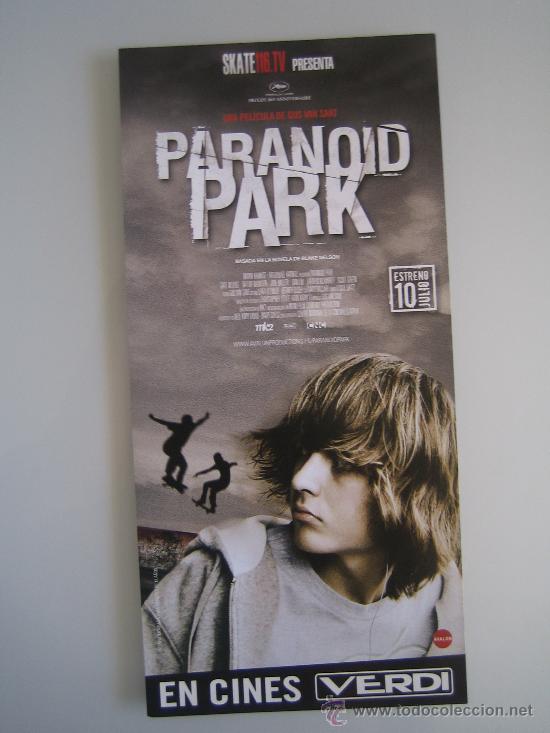 Cine: Folleto de mano del estreno - paranoid park gus van sant - skate Gabe Nevins Taylor Momsen