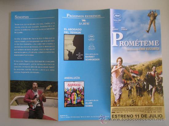 Kino: Folleto de mano triple del estreno - prometeme kusturica
