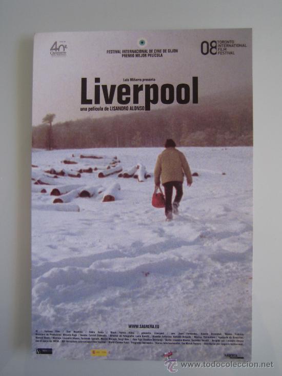Folhetos de m&atilde;o de filmes antigos de cinema: Folleto de mano tarjeta del estreno - liverpool