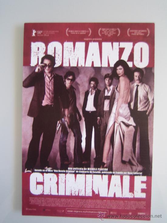 Folhetos de m&atilde;o de filmes antigos de cinema: Folleto de mano del estreno - romanzo criminale