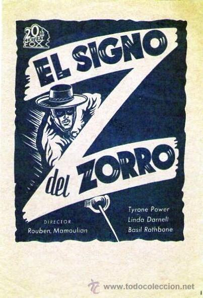 Cine: EL SIGNO DEL ZORRO - Foto 1