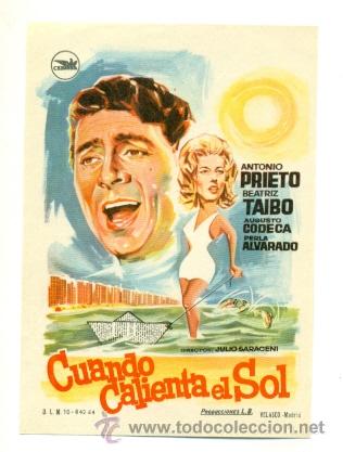 Cine: CUANDO CALIENTA EL SOL  - PROGRAMA ORIGINAL SIN  PUBLICIDAD - &iexcl; IMPECABLE ! - Foto 1