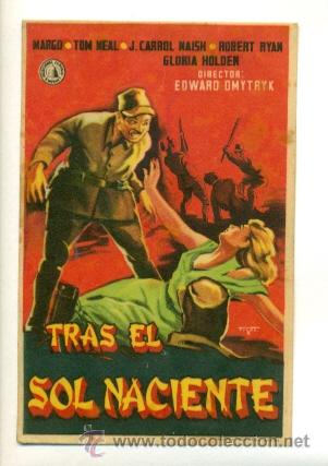 Cine: TRAS EL SOL NACIENTE - PROGRAMA ORIGINAL SIN PUBLICIDAD - - Foto 1