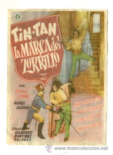 Cine: TIN TAN EN LA MARCA DEL ZORRILLO  - PROGRAMA ORIGINAL SIN  PUBLICIDAD - - Foto 1