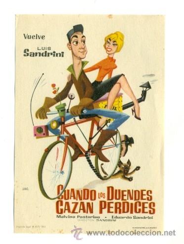 Cine: CUANDO LOS DUENDES CAZAN PERDICES - PROGRAMA ORIGINAL SIN  PUBLICIDAD - - Foto 1