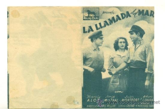 Cine: LLAMADA DEL MAR - PROGRAMA ORIGINAL SIN  PUBLICIDAD - - Foto 1