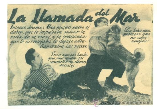 Cine: LLAMADA DEL MAR - PROGRAMA ORIGINAL SIN  PUBLICIDAD - - Foto 2