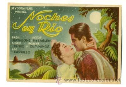 Cine: NOCHES EN RIO - PROGRAMA ORIGINAL SIN  PUBLICIDAD - - Foto 1
