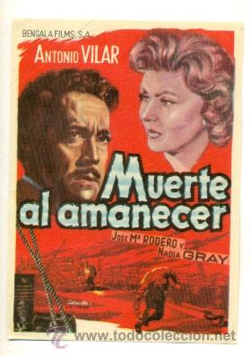 Cine: MUERTE AL AMANECER  - PROGRAMA ORIGINAL SIN  PUBLICIDAD - - Foto 1