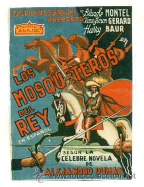 Cine: MOSQUETEROS DEL REY  - PROGRAMA ORIGINAL SIN  PUBLICIDAD - - Foto 1