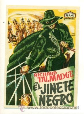 Cine: JINETE NEGRO   - PROGRAMA ORIGINAL SIN  PUBLICIDAD - ! IMPECABLE &iexcl; - Foto 1