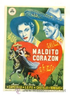 Cine: MALDITO CORAZON  - PROGRAMA ORIGINAL SIN  PUBLICIDAD - ! IMPECABLE &iexcl; - Foto 1