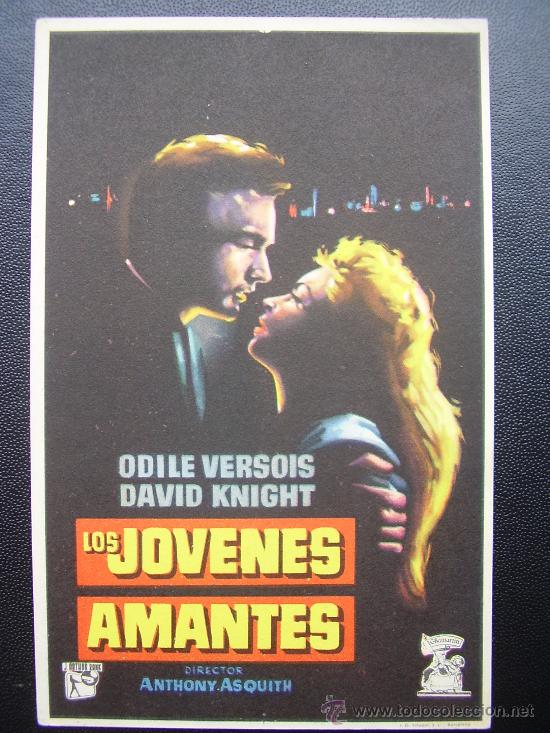 Folhetos de m&atilde;o de filmes antigos de cinema: LOS JOVENES AMANTES