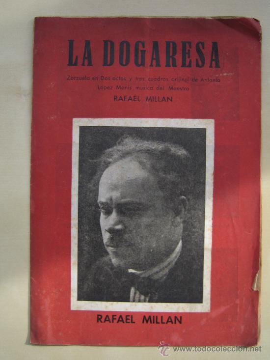 Folhetos de m&atilde;o de filmes antigos de cinema: Folleto de mano de zarzuela - la dogaresa