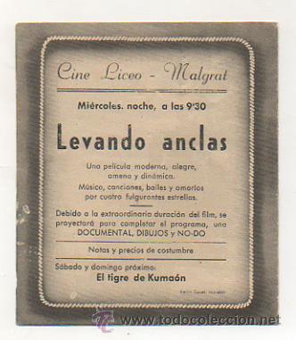 Cine: LEVANDO ANCLAS. CINE LICEO - MALGRAT. - Foto 3
