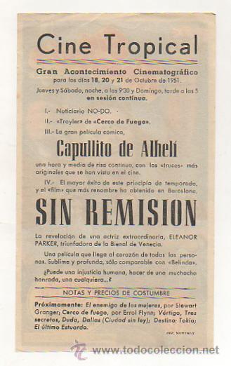 Cine: SIN REMISI&Oacute;N. CINE TROPICAL. 1951. - Foto 2