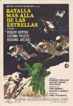 Folhetos de m&atilde;o de filmes antigos de cinema: BATALLA MAS ALLA DE LAS ESTRELLAS - Cine Ideal de Alicante - Director: Kinji Fukasaku - Actores: Rob