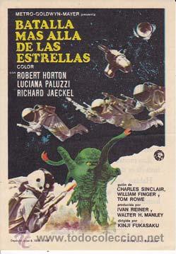 Folhetos de m&atilde;o de filmes antigos de cinema: BATALLA MAS ALLA DE LAS ESTRELLAS - Cine Ideal de Alicante - Director: Kinji Fukasaku - Actores: Rob