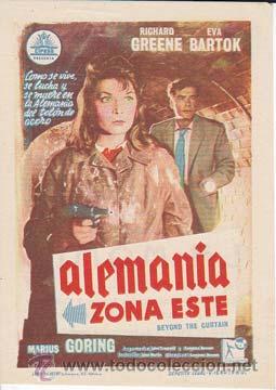 Folhetos de m&atilde;o de filmes antigos de cinema: ALEMANIA ZONA ESTE - Sal&oacute;n Novedades de Orihuela (Alicante) - Director: Compton Bennett - Actores: R
