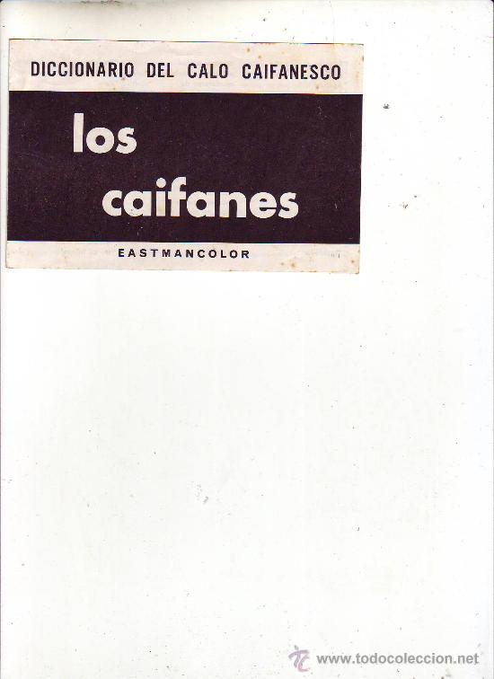 Flyers Publicitaires de Films Anciens: diccionario del calo caifanesco - los caifanes - programa doble