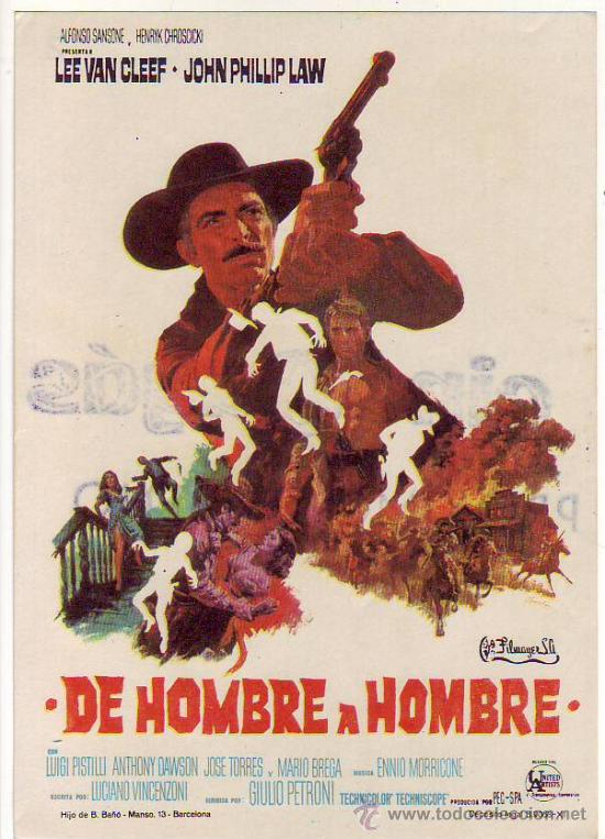 Folhetos de m&atilde;o de filmes antigos de cinema: de hombre a hombre