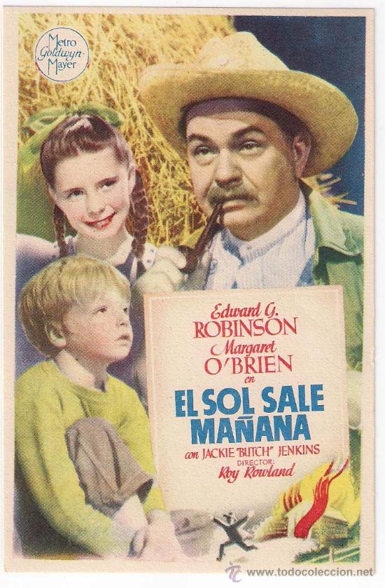 Folhetos de m&atilde;o de filmes antigos de cinema: EL SOL SALE MA&Ntilde;ANA