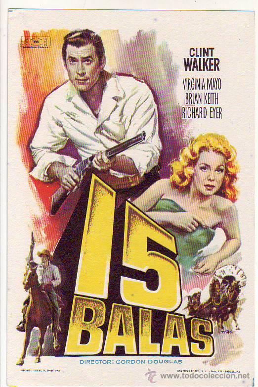 Foglietti di film di film antichi di cinema: 15 balas